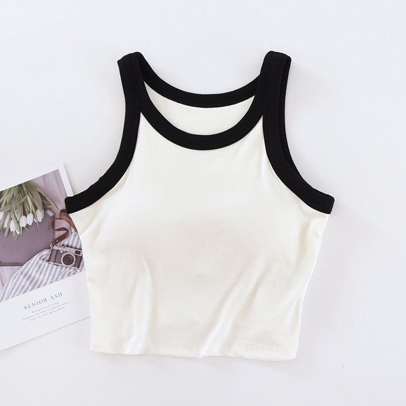 Contrast Binding Padded Camisole